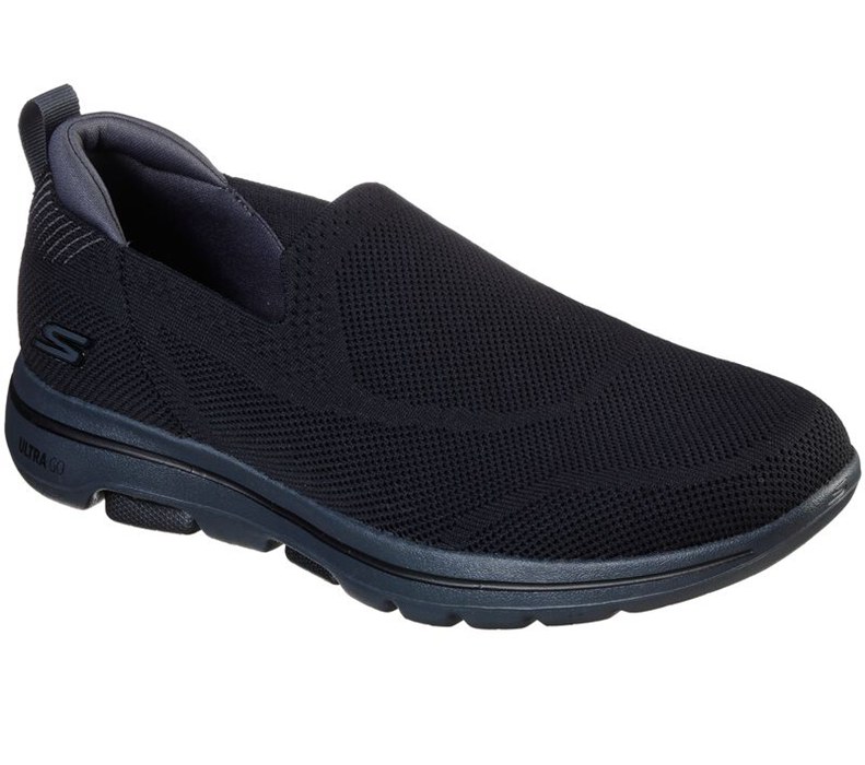 Skechers Gowalk 5 - Ritical - Mens Slip On Shoes Black/Grey [AU-HG2871]